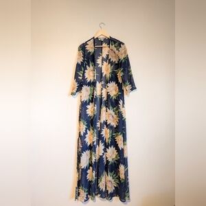 Show Me Your Mumu Navy Sunflower Duster